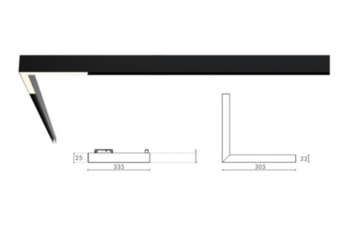Magnetic Track Light DM20-DFS-90°